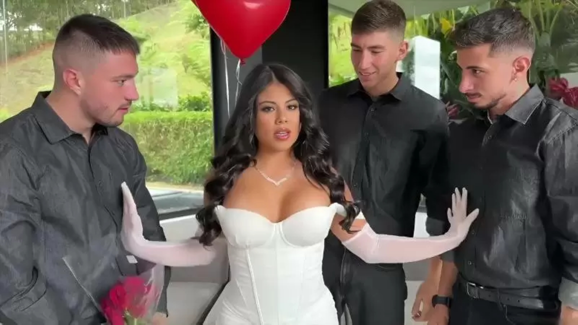 Steffy Moreno DP Anal Foursome For V-Day