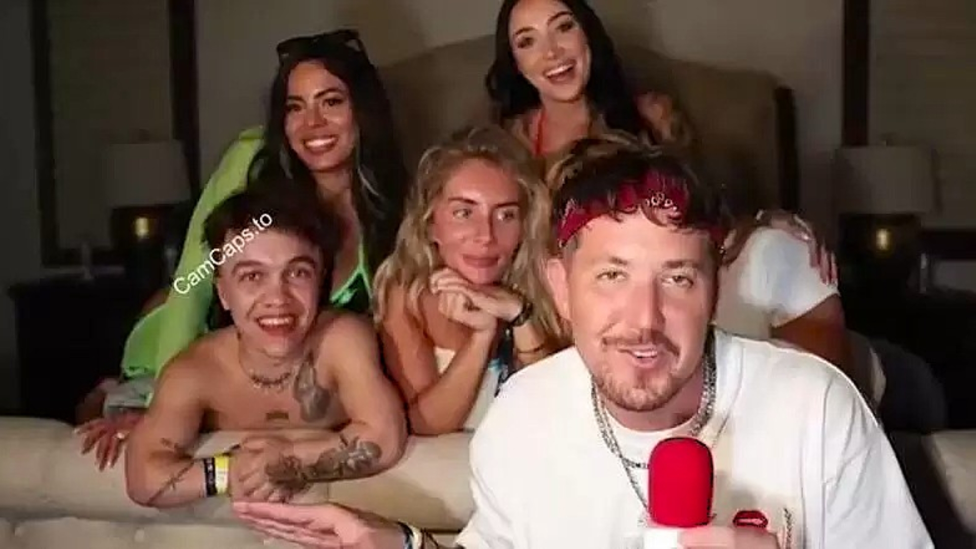 Bonnie Blue & Kazumi 5 Girl Orgy With DWARF On Pillow Talk Coachella Mansion Party