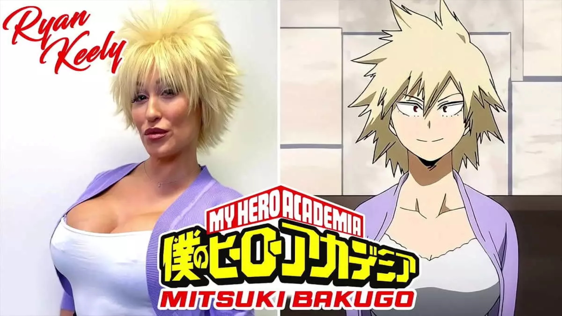 Ryan Keely Sexy MILF Ryan Keely Cosplay as Mitsuki Bakugo Gets Cum On Bush