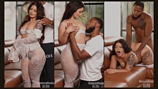 Honey Dew Big Ass Brunette Interracial Natural Tits POV Tattoo